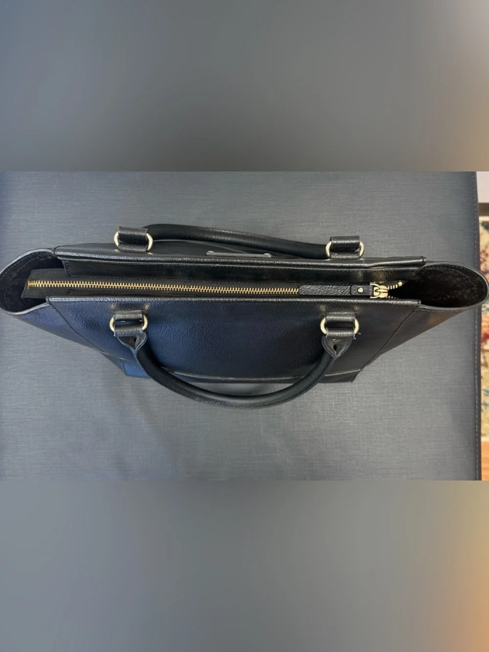 Kate Spade black leather Wellesley Satchel Purse